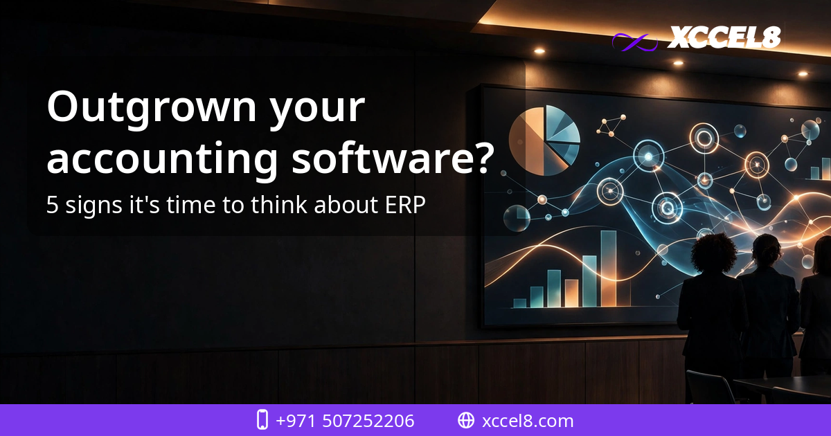 When should a UAE business move from accounting software to ERP?
