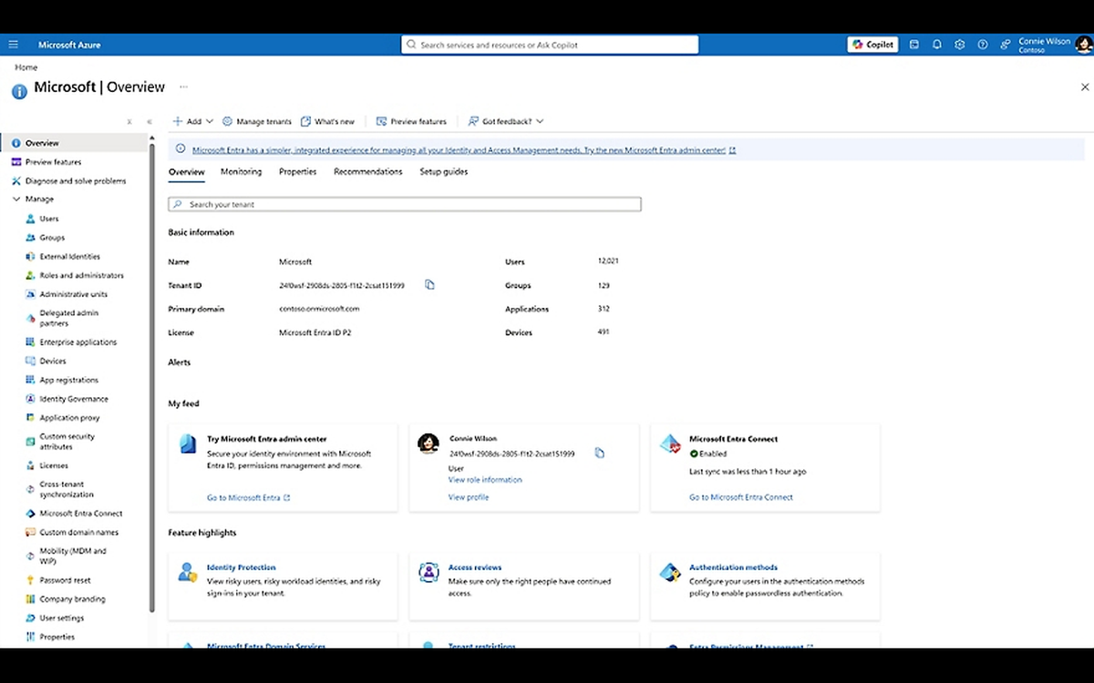 Azure portal overview