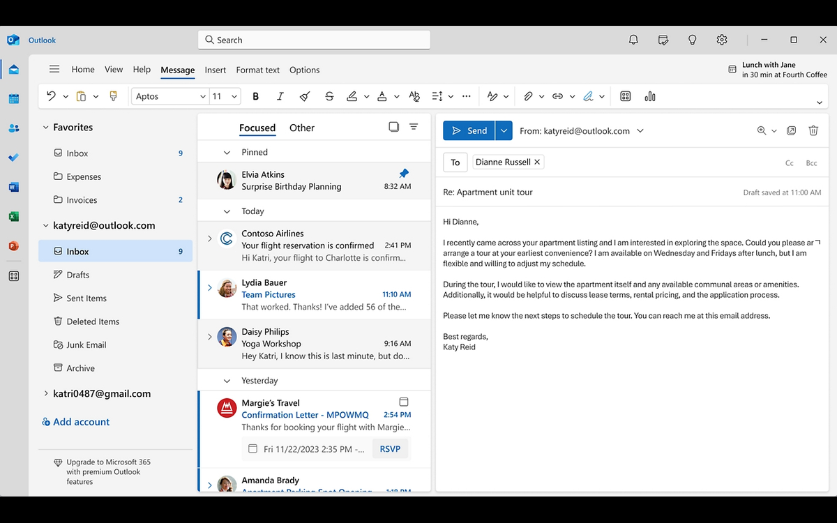 Outlook email in Microsoft 365