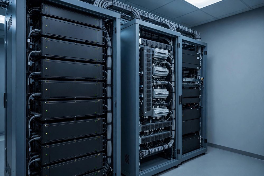 UPS units in server racks